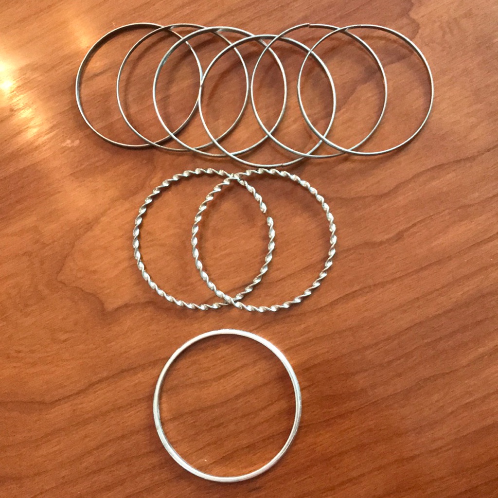 Silver Bangles Set